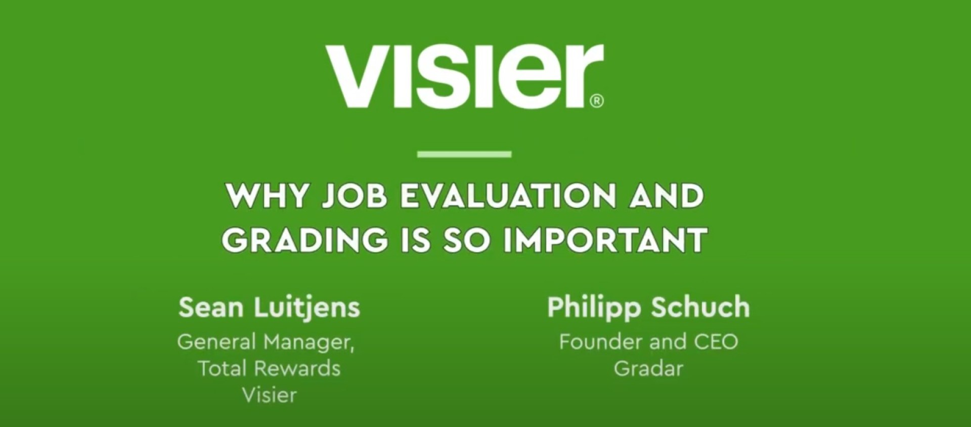 gradar visier job evaluation total rewards